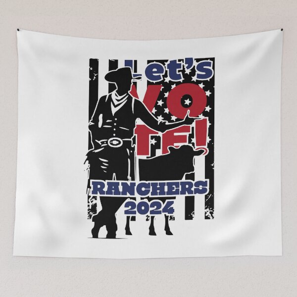 Item preview, Let's VOTE RANCHERS 2024: A Silhouette of Solidarity designed and sold by SplashTastic.