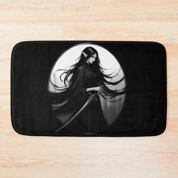 Item preview, Dark Elven Warrior with Sword - Fantasy Art designed and sold by pumsquare.