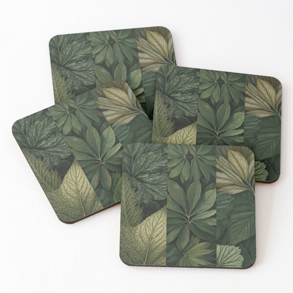Item preview, Verdant Textures - Botanical Leaf Collage designed and sold by moba--mania.