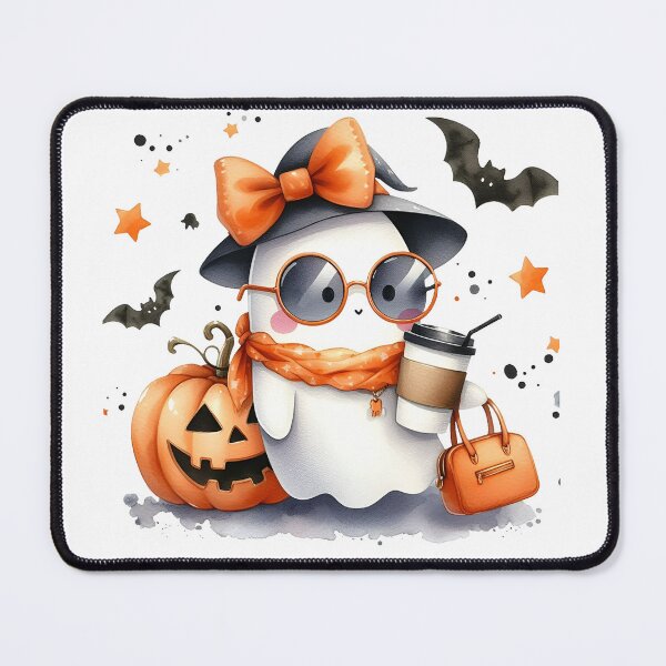Item preview, Halloween Ghost with Coffee designed and sold by RebeccaRe.