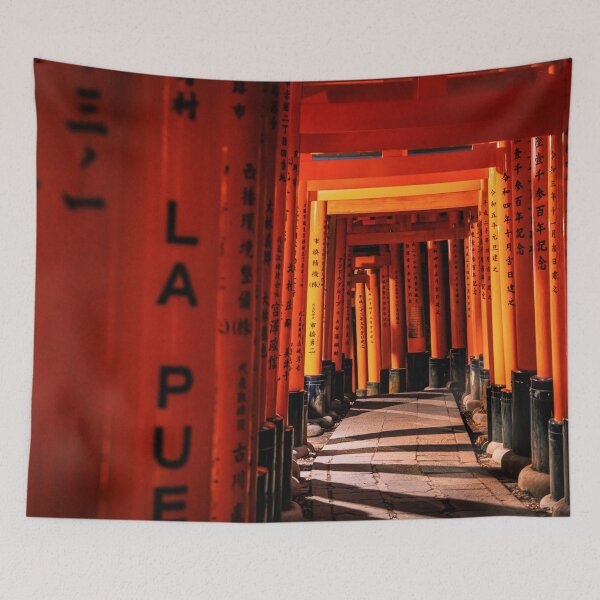 Item preview, Vermillion Torii Gates at Night – Fushimi Inari designed and sold by pepperonishots.