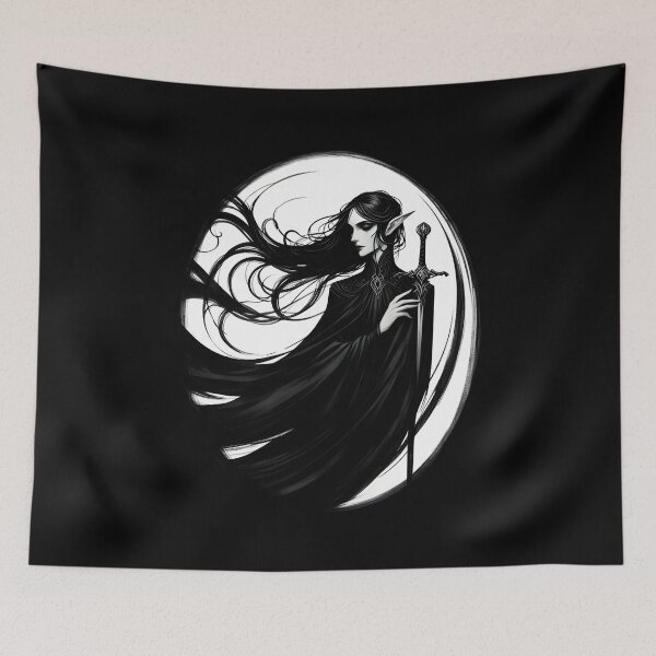 Item preview, Dark Elven Warrior in Mystical Cloak designed and sold by pumsquare.