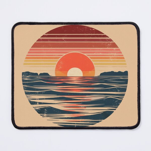 Item preview, Vintage Sunset Serenity: Retro Ocean Horizon Design designed and sold by Maverick Spirit.