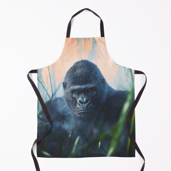 Item preview, Gorilla in misty jungle at sunrise - Wildlife photo designed and sold by TheArtistOf2022.