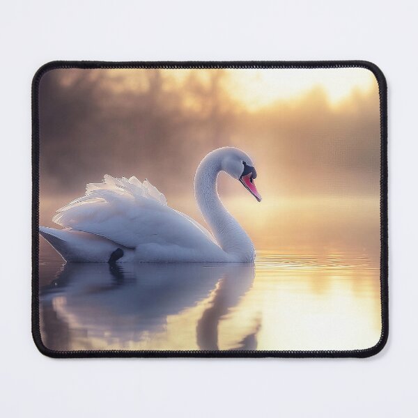 Item preview, White swan in lake at sunrise designed and sold by TheArtistOf2022.