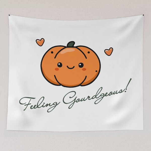 Item preview, Cute Halloween Pumpkin's Signature with Feeling Gourdgeous!, Unique designed and sold by villacreativa.