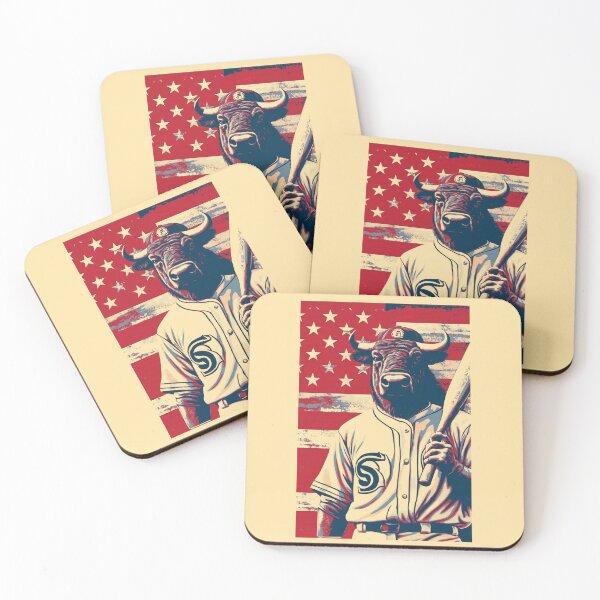 Item preview, Bison Baseball Player American Flag designed and sold by TrueArtsStore.