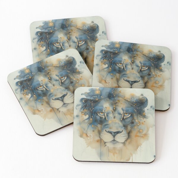 Item preview, digital watercolor of a lion's head designed and sold by elgregoart.