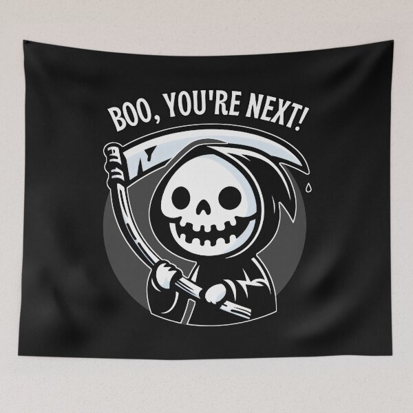 Item preview, BOO, YOU’RE NEXT: Midnight’s Grinning Guest designed and sold by SplashTastic.
