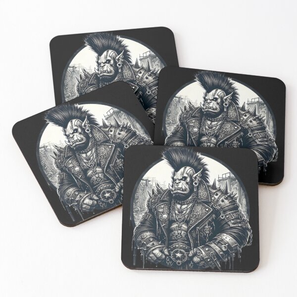 Item preview, Punk Orc Warrior in Post-Apocalyptic Style designed and sold by IllumeInk.
