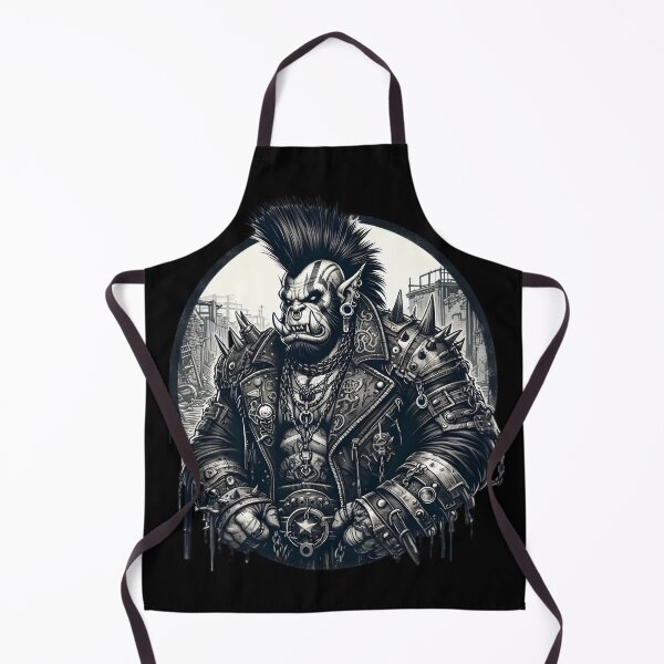 Item preview, Punk Orc Warrior in Post-Apocalyptic Style designed and sold by IllumeInk.