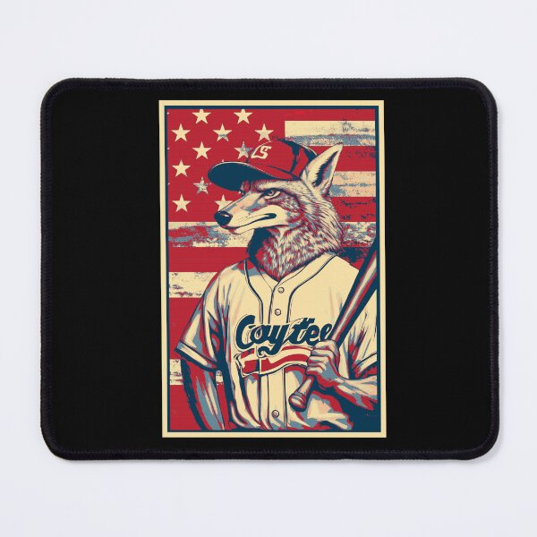 Item preview, Coyote Baseball Player American Flag designed and sold by TrueArtsStore.