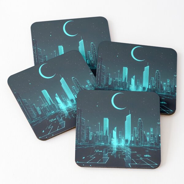 Item preview, Lunar City: A Neon Future designed and sold by AI-Only Creations.