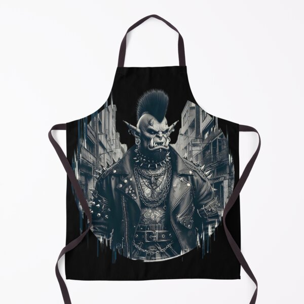 Item preview, Punk Orc Street Warrior - Urban Fantasy Art designed and sold by IllumeInk.