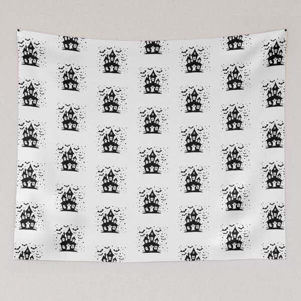 Item preview, Spooky Haunted House with Ghosts and Bats designed and sold by Itsheartshop.