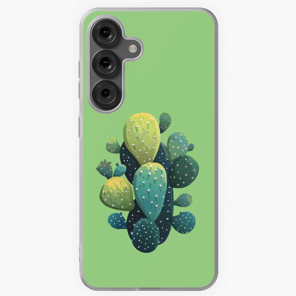 Samsung Galaxy Soft Case Prickly Pear-fect! Cute Cactus Cutout Samsung Galaxy Soft Case