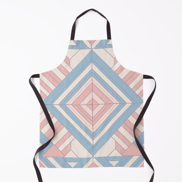 Item preview, A symmetrical design of intersecting lines, triangles, and squares in shades of pink, blue, and white. designed and sold by HEMRO.