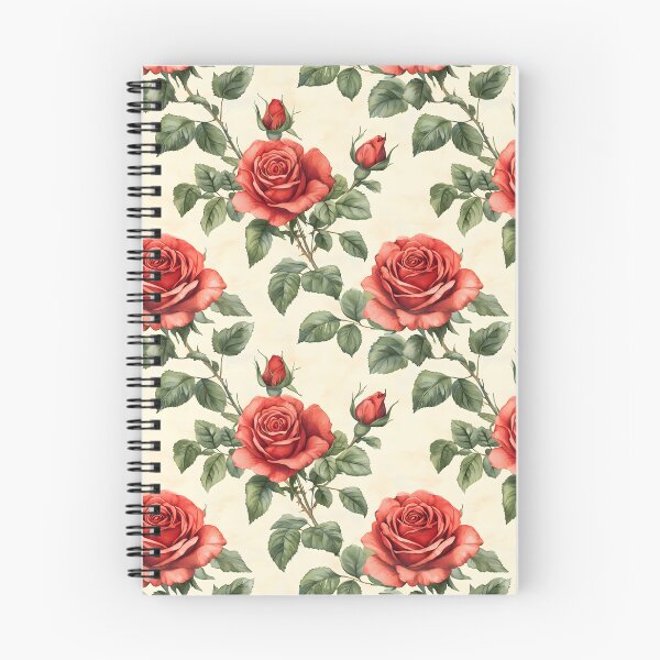 Item preview, Watercolor vintage seamless pattern featuring red roses on a soft beige background designed and sold by Mariana Shymkovych.