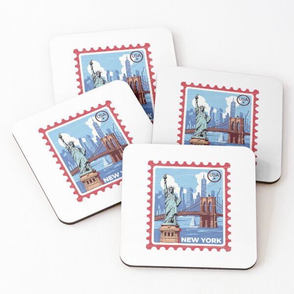 Item preview, New York City Stamp USA Travel designed and sold by TulipaGraphics.