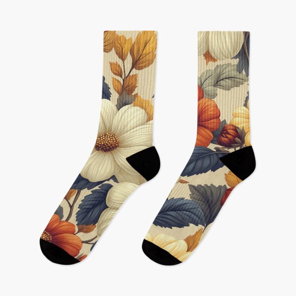 Item preview, A design of flowers and leaves in autumnal hues. designed and sold by HEMRO.