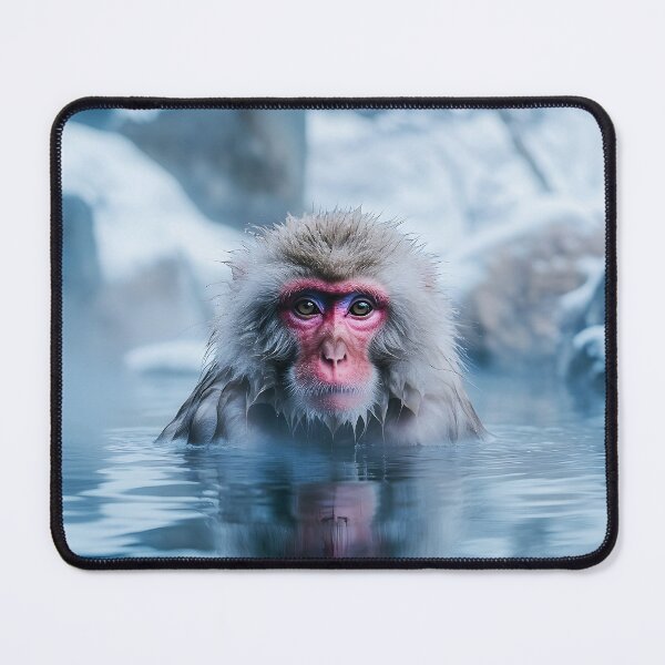 Item preview, Snow monkey in Icy water portrait - Wildlife photo designed and sold by TheArtistOf2022.