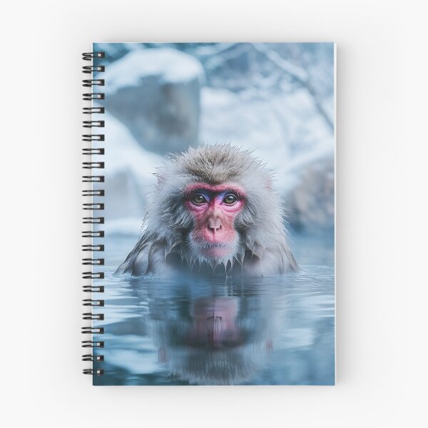 Item preview, Snow monkey in Icy water portrait - Wildlife photo designed and sold by TheArtistOf2022.