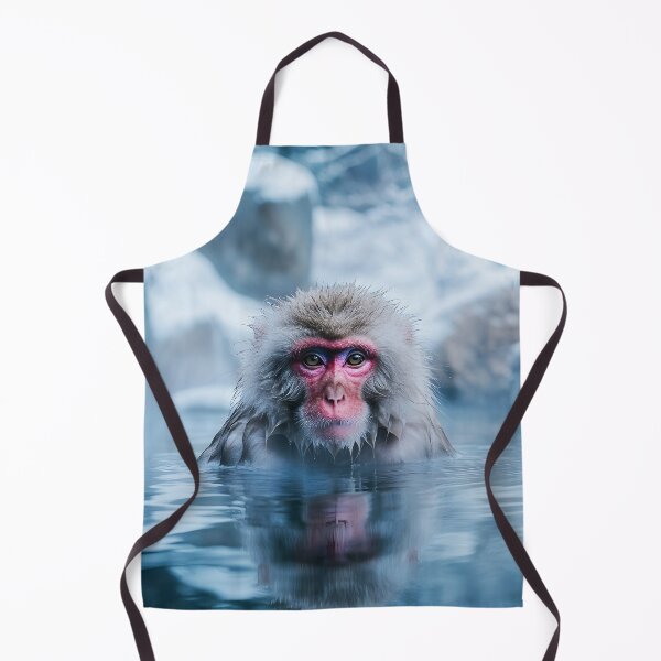 Item preview, Snow monkey in Icy water portrait - Wildlife photo designed and sold by TheArtistOf2022.