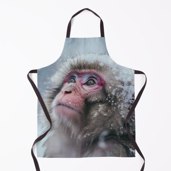 Item preview, Snow monkey in Winter snow portrait - Wildlife photo 3 designed and sold by TheArtistOf2022.