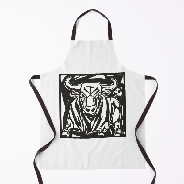 Item preview, Bull Linocut designed and sold by Angry Swan Designs.