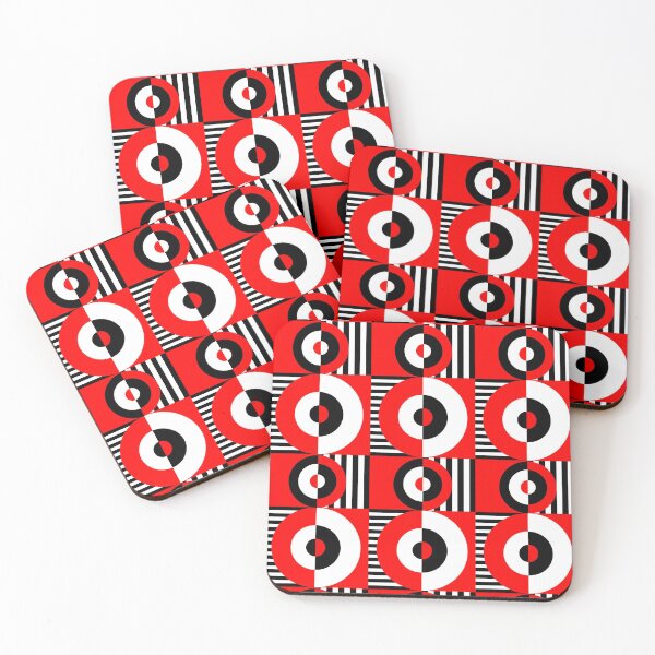 Item preview, Black and red circle pattern  designed and sold by Akashdigiart.