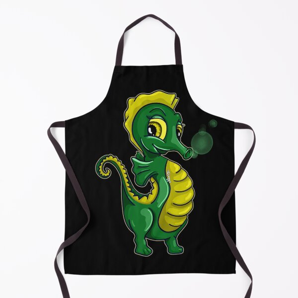 Item preview, green cartoon seahorse designed and sold by Themys24.