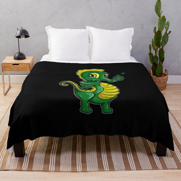 Item preview, green cartoon seahorse designed and sold by Themys24.