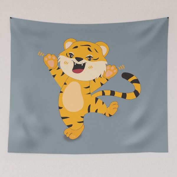 Item preview, Cute Little Tiger Cub Jungle Animals  designed and sold by lozchai.