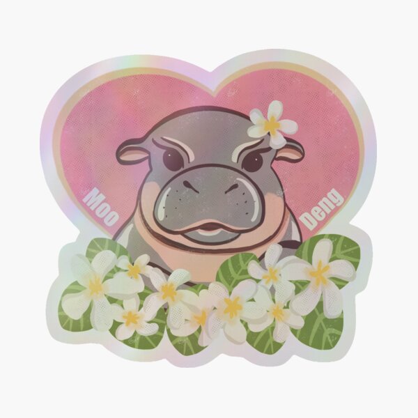 Aperçu de l'œuvre Moo Deng mignonne petite étoile hippopotame créée et vendue par Nininchen.