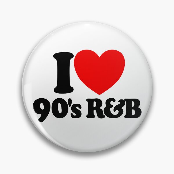 Item preview, I Love 90's R&B Red Heart Vintage Music 90's R&B Gear designed and sold by DynamicDesign.