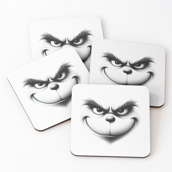 Item preview, The Grinch Face with plain white background, for Christmas or Halloween! designed and sold by erkabees.