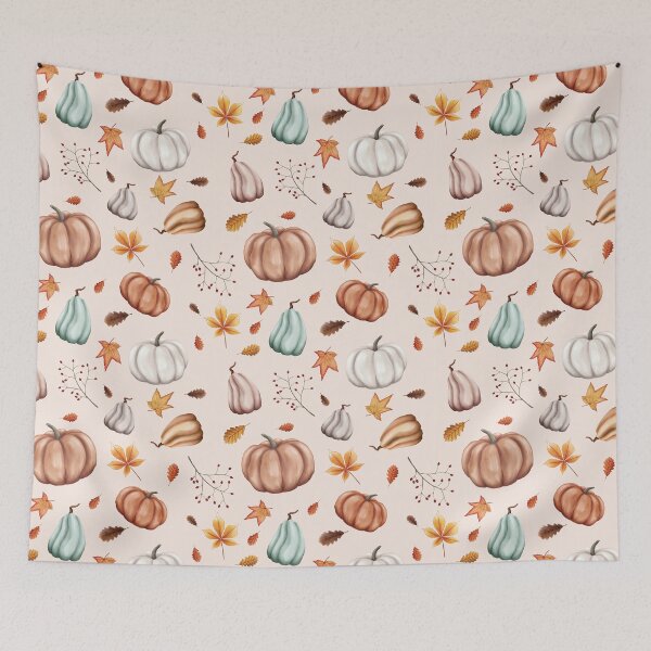 Item preview, Autumn Delights, Fall Squash and Pumpkin Pattern designed and sold by Audrey Janvier | AJD.