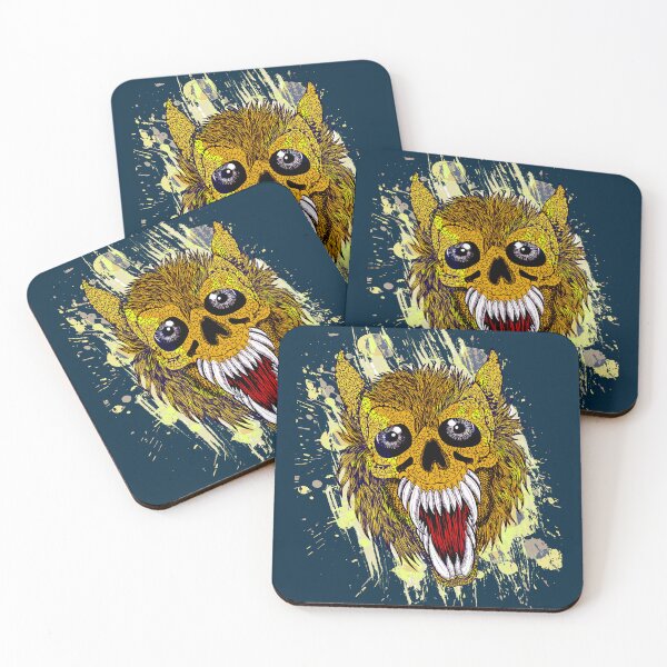 Item preview, Wolf skull retro vintage design with paint splatter designed and sold by navarraspain.