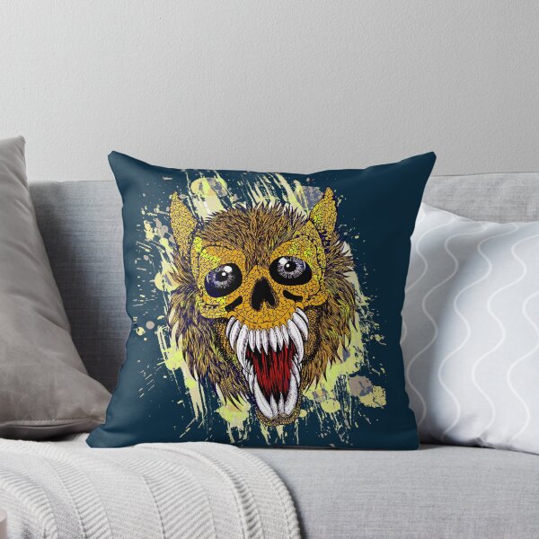 Item preview, Wolf skull retro vintage design with paint splatter designed and sold by navarraspain.
