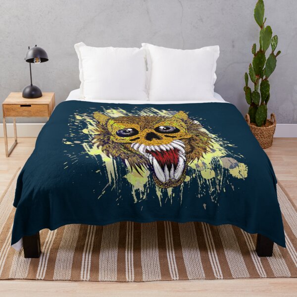 Item preview, Wolf skull retro vintage design with paint splatter designed and sold by navarraspain.