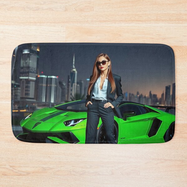 Artikelvorschau, Schöne Frau im Büro outfit mit einem Lamborghini entworfen und verkauft von Salimgor Hangaround Music.