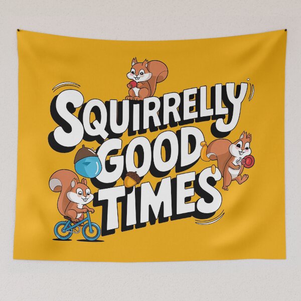Item preview, Squirrelly Good Times Fun and Quirky Squirrel designed and sold by VectorVortex.