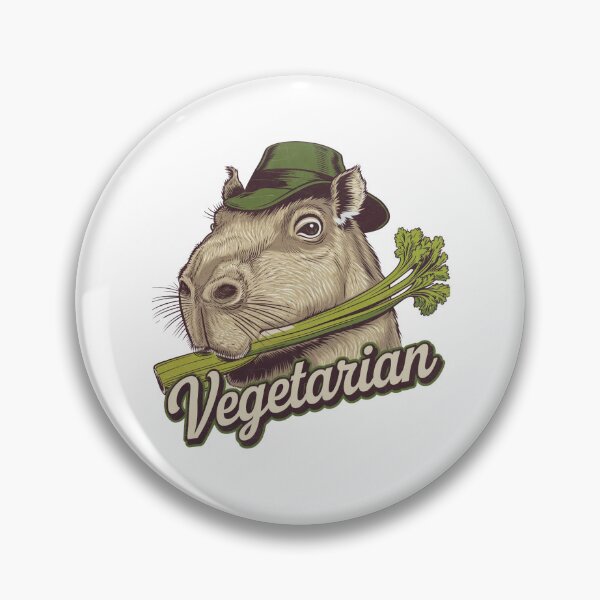 Item preview, Capybara and Celery design, Capybara Vegetarian designed and sold by SixElements.