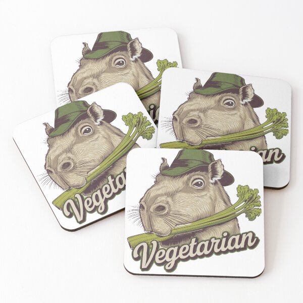 Item preview, Capybara and Celery design, Capybara Vegetarian designed and sold by SixElements.