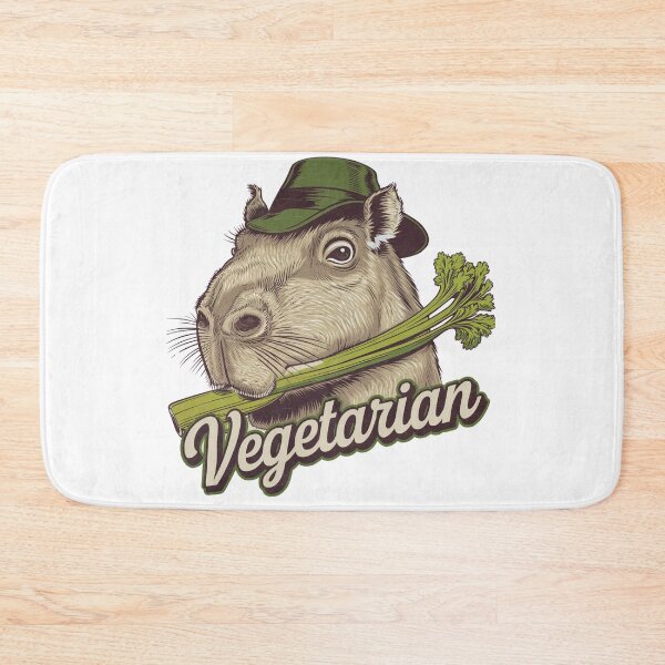 Item preview, Capybara and Celery design, Capybara Vegetarian designed and sold by SixElements.