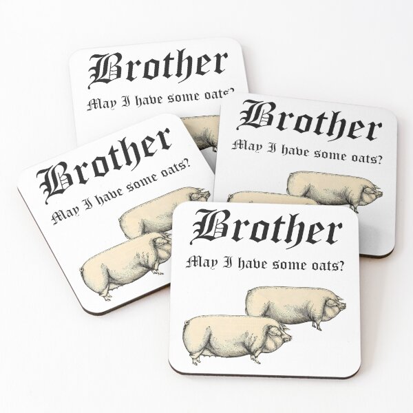Item preview, Brother May I have some oats? Funny medieval hungry pigs designed and sold by olekskotarczak.