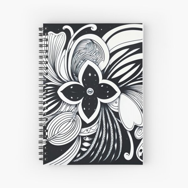 Flower Whirl Spiral Notebook