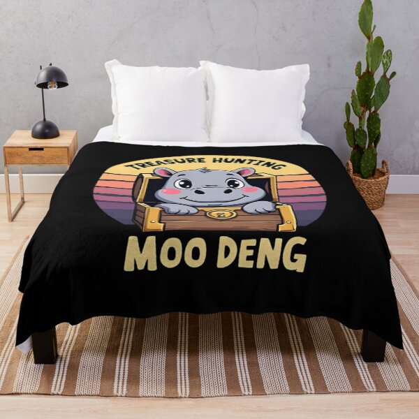 Item preview, "TREASURE HUNTING MOO DENG" Baby Hippo Peeking Out of a Treasure Chest T-Shirt – Playful and Adventurous Design designed and sold by AI-volution.