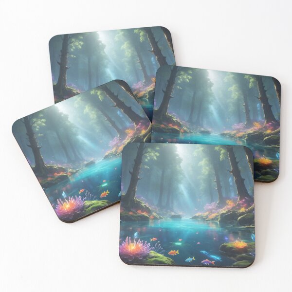 Item preview, Sunlit Forest with Crystal-Clear Stream designed and sold by TrustMeBroInc.