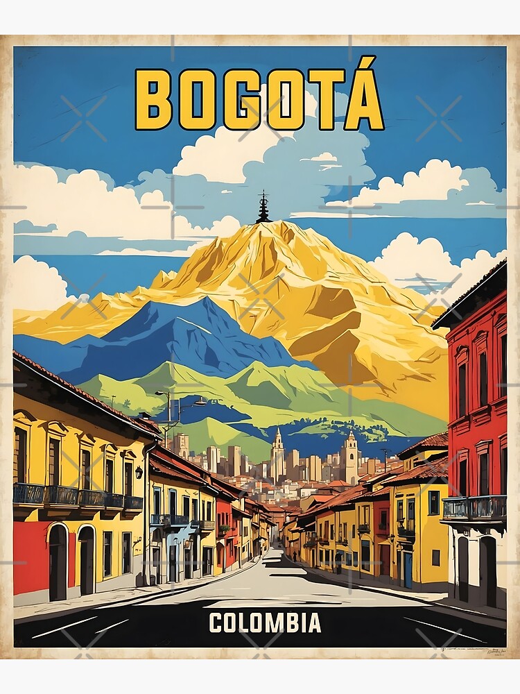 Thumbnail 3 of 3, Poster, Bogota Colombia Retro Vintage Poster Tourism designed and sold by TravelersGems.